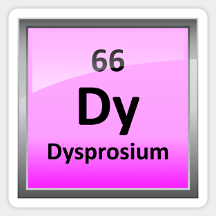 Dysprosium Periodic Table Element Symbol Sticker